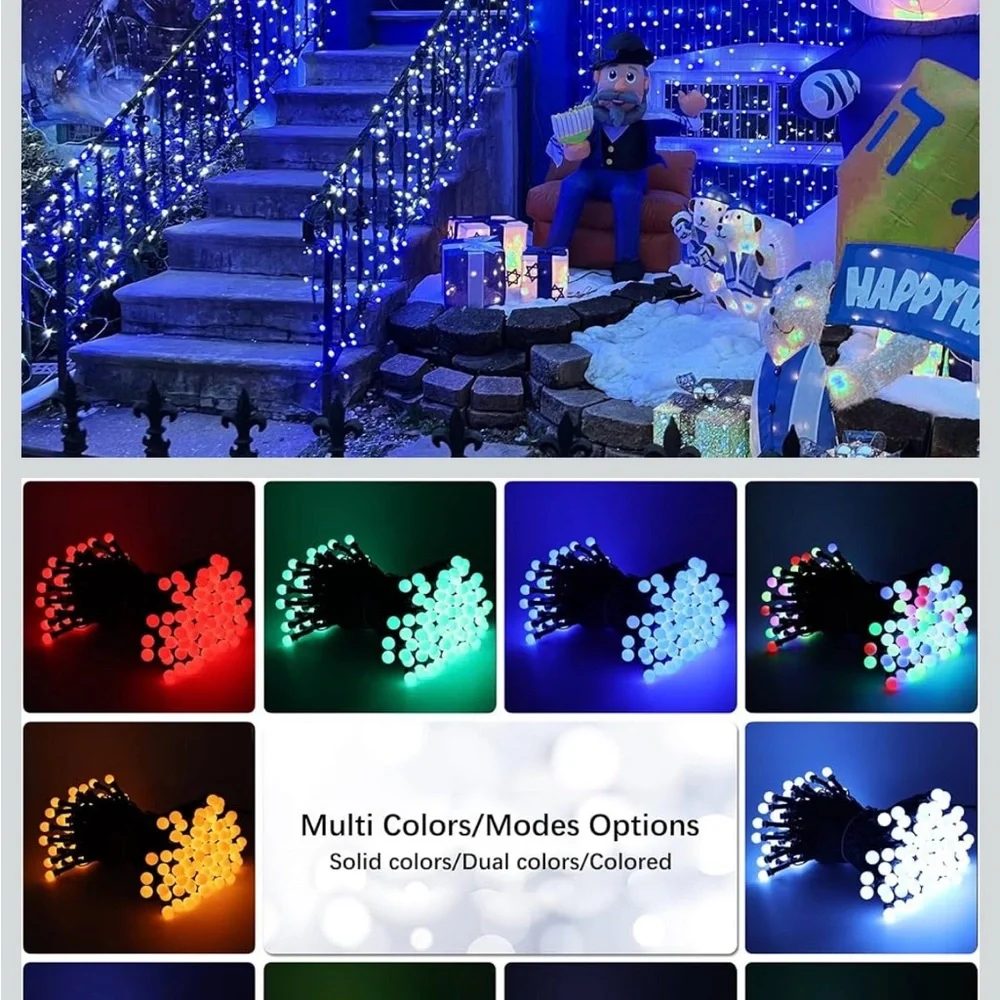 Colorful LED String Lights with Remote Control